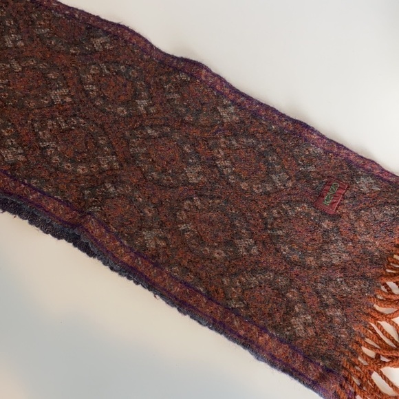 kenzo Wool Boho Print Scarf - Picture 3 of 4